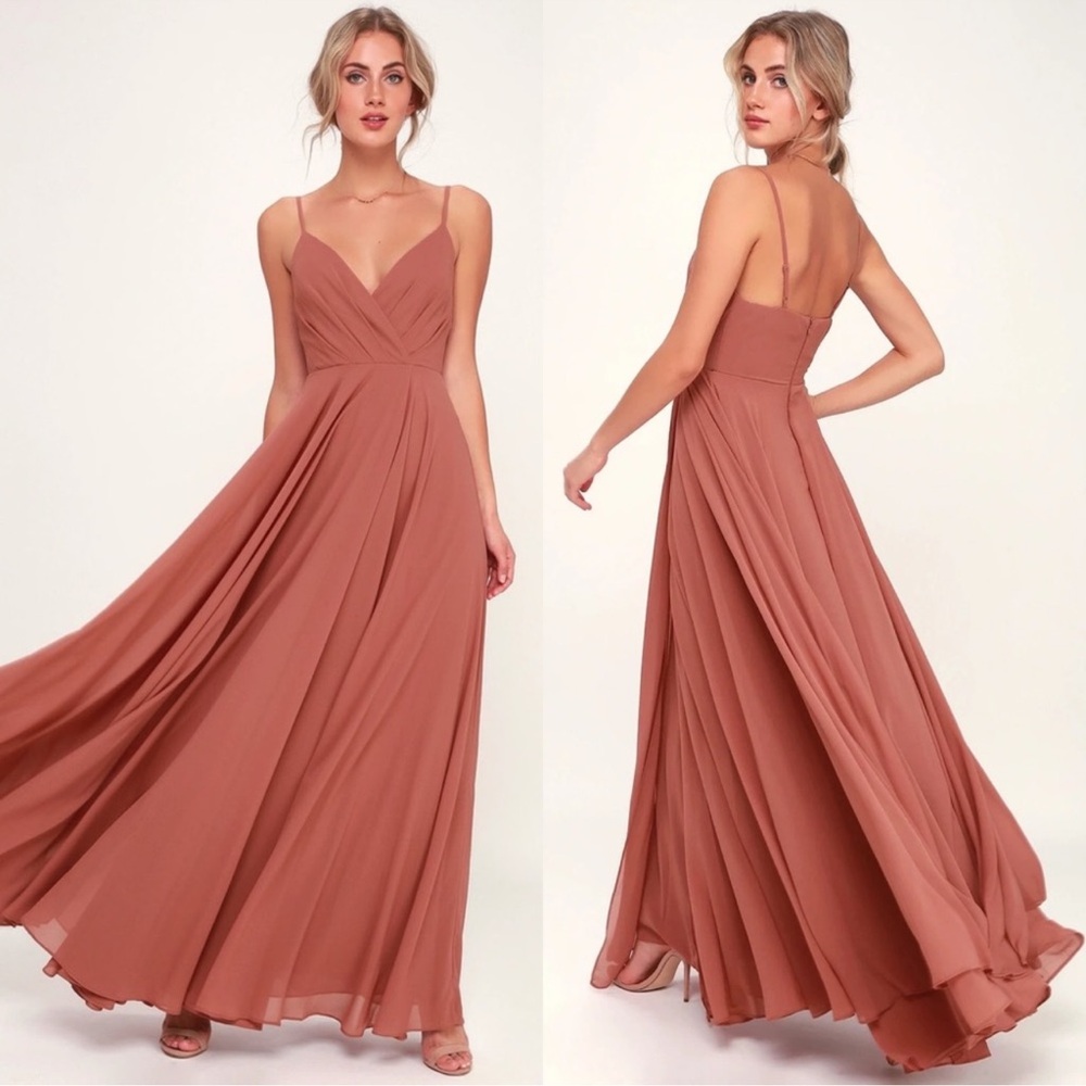 Lulus | All About Love Rusty Rose Maxi Dress